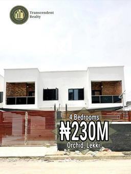 Contemporary 4 Bedroom Semi-detached Duplex with Bq