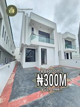 Newly Built Contemporary 4 Bedroom Fully Detached Duplex